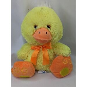 HugFun Yellow Duck Chick Plush 10 Inch Stuffed Animal Toy